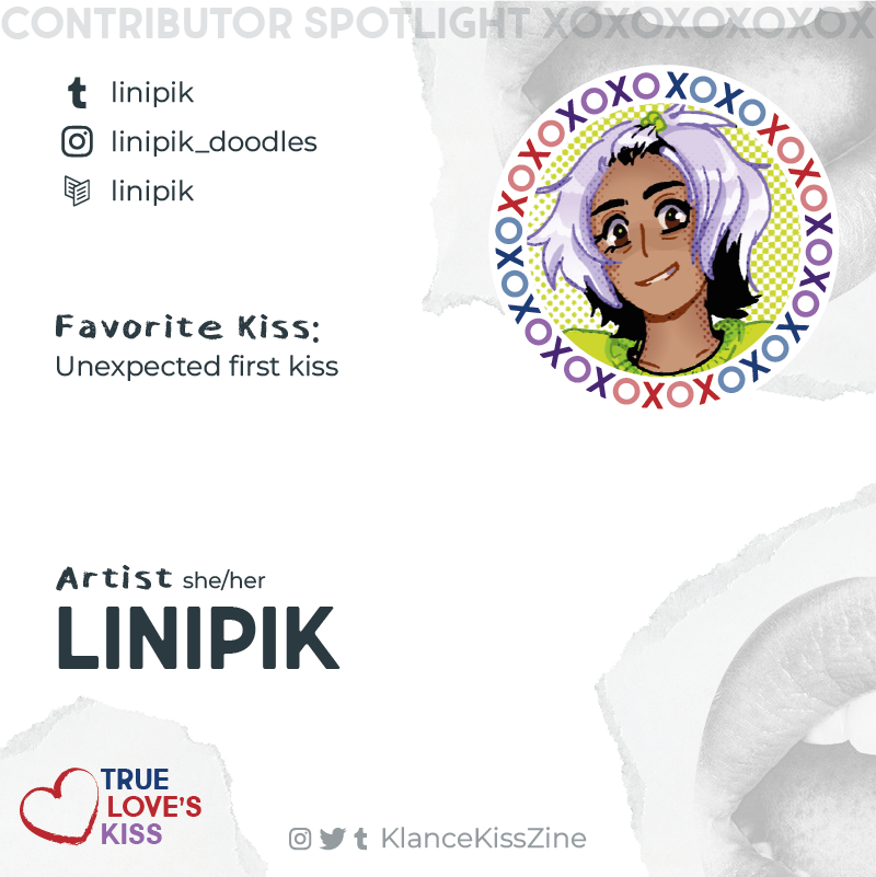 KlanceKissZine's tweet photo. 🌟Contributor Spotlight🌟

Hello Klancers! 💋

Introducing Linipik! 😘
@linipik 

We simply cannot wait to be enveloped in the gorgeousness of her art! 💕

xoxo https://t.co/XHAwtVzbGM