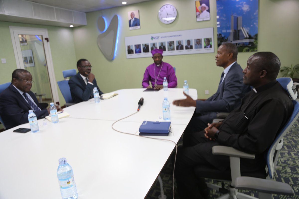 Today afternoon, I visited <a href="/nssfug/">NSSF Uganda</a> for a discussion on how the Fund can partner with <a href="/coufamilytv/">COU Family TV</a>.
I was impressed by the projects the Fund is running to grow savers' money.
I thank the MD Mr Patrick Ayota for giving the Fund strategic leadership.
The Staff were very hospitable.