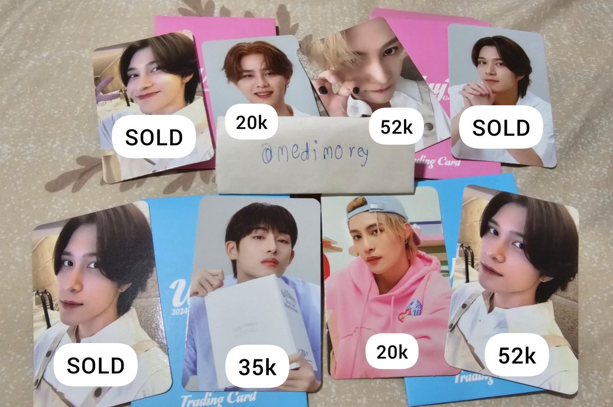 medimorey's tweet photo. Update!
Wts want to sell || ready Thai

Aab photocard WayV Kun Winwin Hendery Yangyang
🏷price bersih ina (inc tax)
❌packing
‼️first pay first get
✅GO dom Jaktim
📩dm to claim

Lfb tc trading card sg24 seasons greeting 2024 a b ver selca konsep pc photocard poca https://t.co/2iKVTBWOQf
