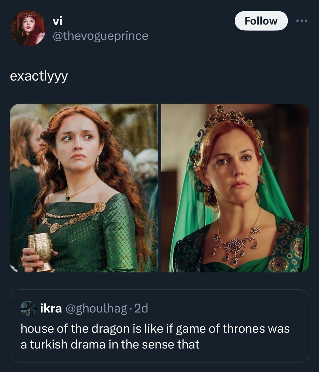 HÜRREM WAS NOT A USURPER! The Ottoman Empire doesn’t work like how it does in Europe’s or Westeros. All male children are seen as heirs regardless of birth order. Selim was chosen to succeed by Suleiman. Aegon was NOT chosen as heir by Viserys. Hürrem’s entire family was murdered