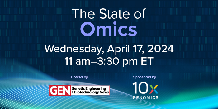 Tune into GEN's next virtual summit: The State of Omics on April 17th. During this 4-hour event, leaders from the world of genome technology, analysis, NGS and multiomics offer a pulsating view of the rapid progress in this field. To register for free: ow.ly/LlXO50R2pcj