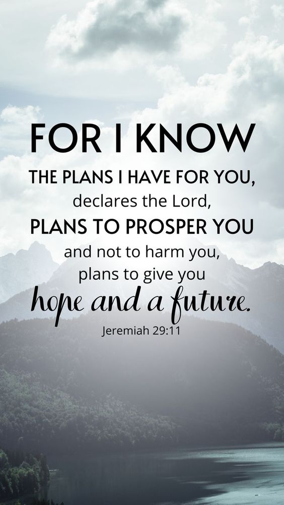 ✝️✝️✝️ Christian wallpapers for your phone and lock screen to remind you of the powerful word of God through this bible verse in Jeremiah 29:11
(AMEN)