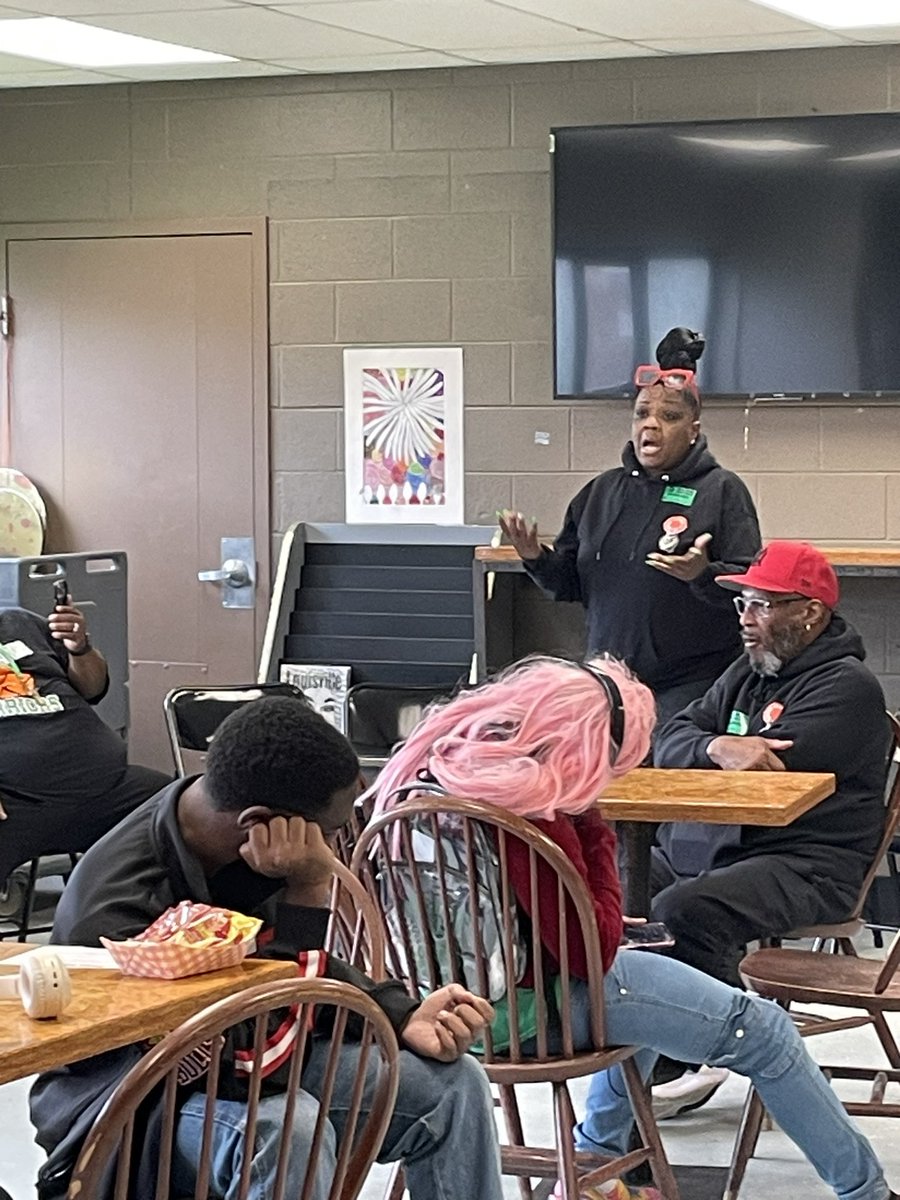 Thank you to Dr. Woods and Ms. Beverly Drake from No More Red Dots for coming out and speaking to students about conflict resolution. This is Day 1 of our speaker series for Youth Violence Week!