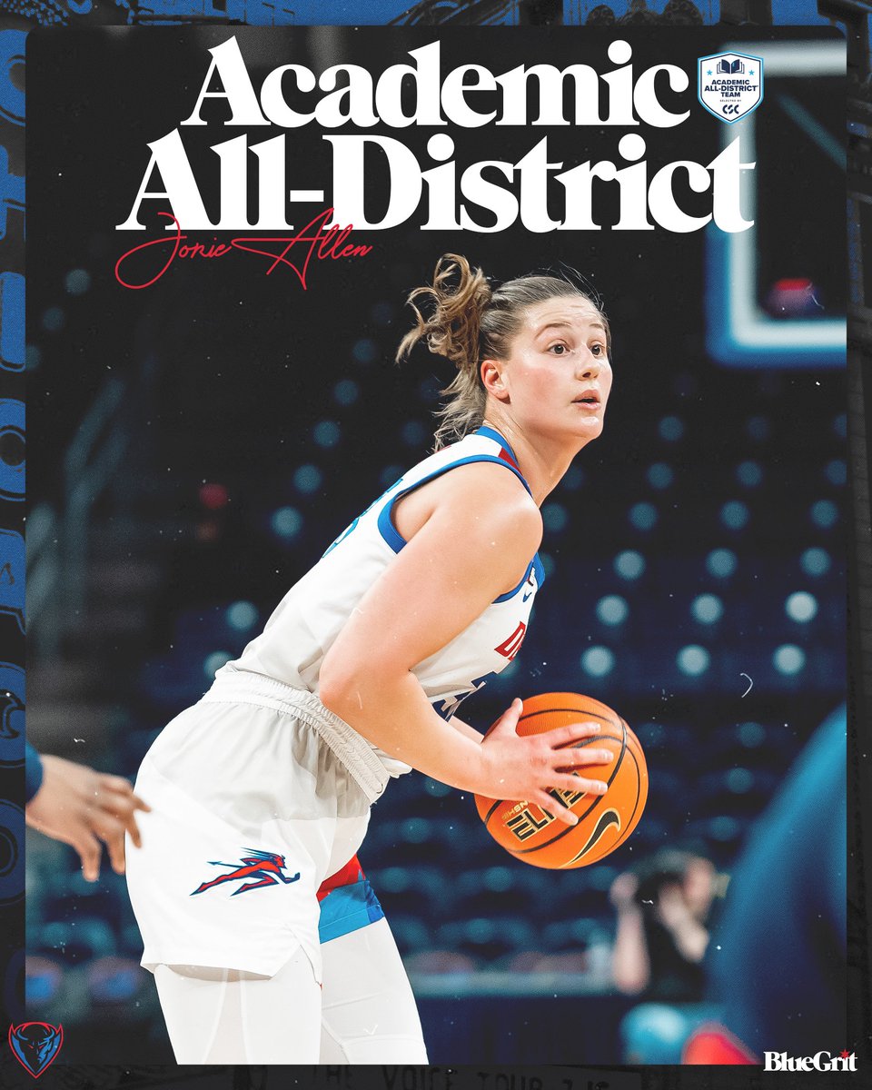 She can do it all. @jorieann33 has earned @CollSportsComm Academic All-District Honors for her performance on the court and in the classroom! #DePaulBall x #BlueGrit 🔵😈