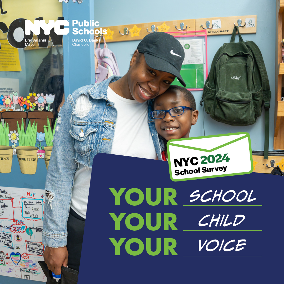 📣 Attention NYC parents! @NYCSchools wants to hear from YOU! Take the 2024 #NYCSchoolSurvey today to share your thoughts on how to make our schools a better place to learn. nycschoolsurvey.org