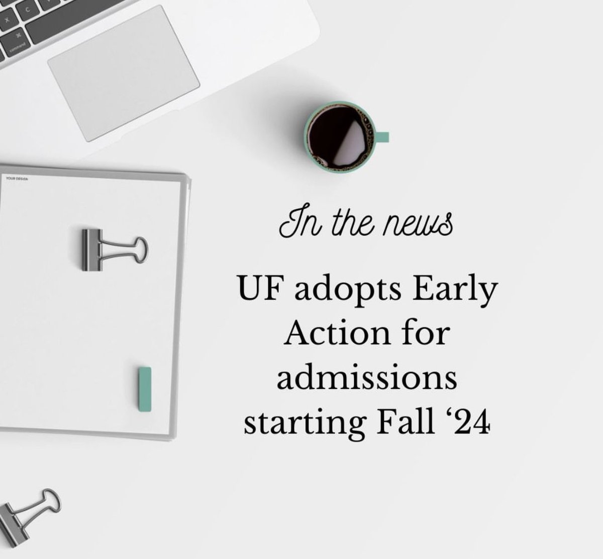 The University of Florida will add Early Action to its admission process, by offering early admission decisions for prospective students, UF President Ben Sasse announced today. By adopting the Early Action plan, potential first-year students who submit their applications.