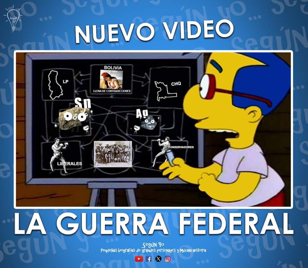 Hay un nuevo video en Según Yo...
La Guerra Federal? Facilito!
#SegúnYo pequeñas biografías de grandes personajes y mucha historia contada de manera  no convencional 
Link:
youtu.be/8uudZnv3Jrc?si…