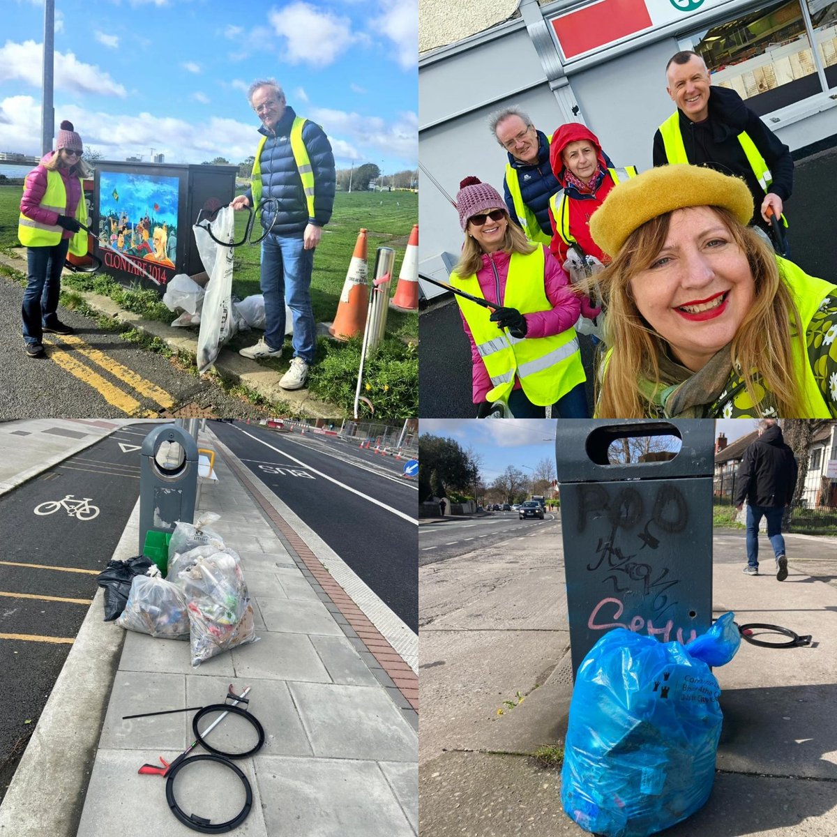 Well done to our volunteers out again last Saturday helping #KeepClontarfTidy. Why not join us on a Saturday or add a litter pick to your next walk
