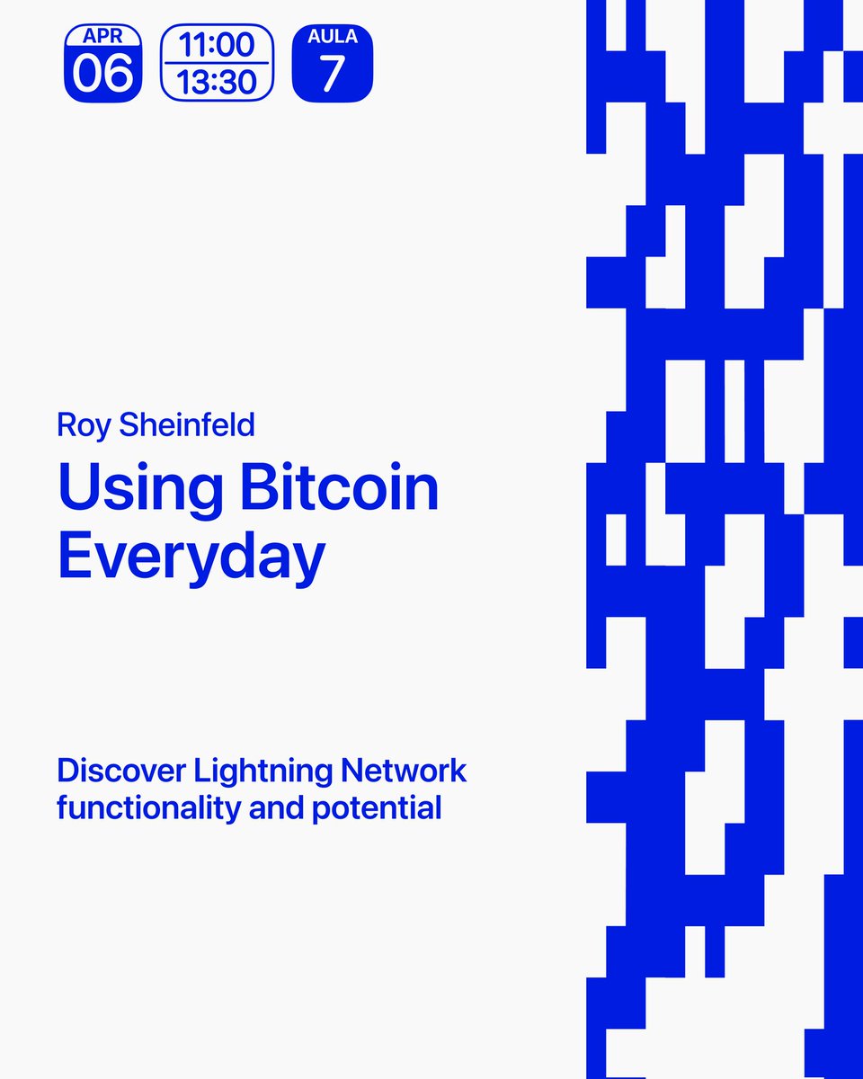 ⚡ Using Bitcoin Everyday @therealkingonly, CEO di @Breez_Tech, parlerà di Lightning Network, il layer 2 di #Bitcoin. Mostrerà come centinaia di aziende stanno costruendo un sistema di pagamento globale in grado di effettuare 40 milioni di transazioni al secondo. L’evento si…