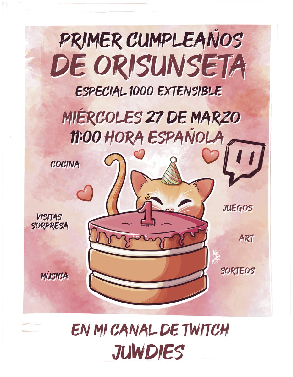 Juwdies's tweet photo. MAÑANA TENEMOS EXTENSIBLE EN TWITCH! https://t.co/l4GLSlUFVP 💖 https://t.co/G7uuWWJbbu