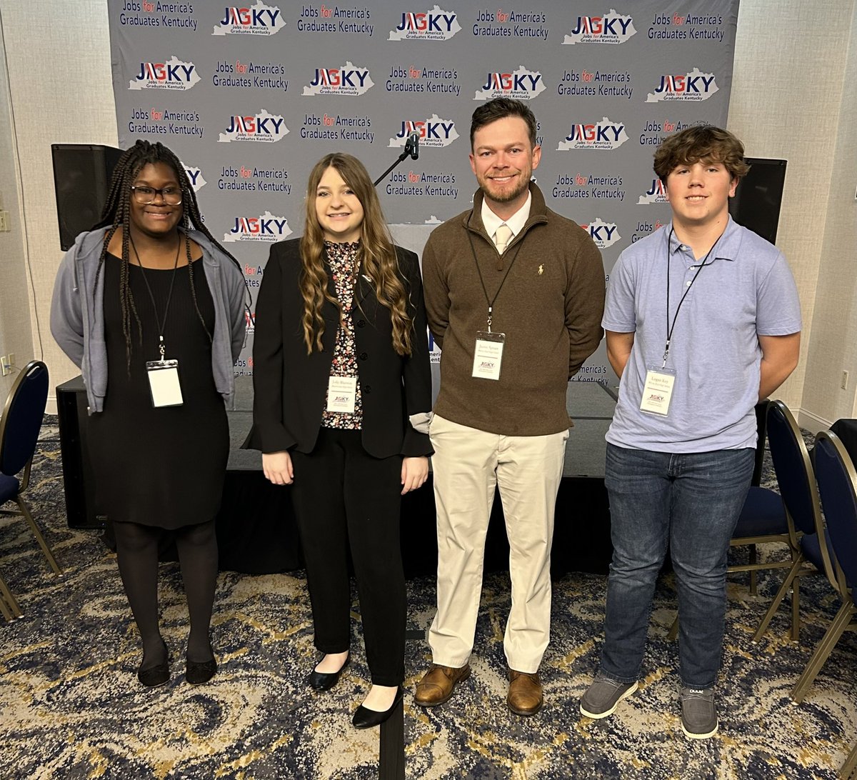 WEHS JAG (@wehsjag) on Twitter photo We have made it to Lexington! The state qualifying team for Knowledge Bowl of Dezyre Morrison, Jolly Banton and Logan Key compete at 2:50 today. #JAGKY 🔴⚪️ <a href="/WEHSRaiders/">Warren East High School</a> <a href="/JAGkentucky/">Jobs for Kentucky's Graduates</a> <a href="/JAGnational/">Jobs for America's Graduates</a> We have made it to Lexington! The state qualifying team for Knowledge Bowl of Dezyre Morrison, Jolly Banton and Logan Key compete at 2:50 today. #JAGKY 🔴⚪️ <a href="/WEHSRaiders/">Warren East High School</a> <a href="/JAGkentucky/">Jobs for Kentucky's Graduates</a> <a href="/JAGnational/">Jobs for America's Graduates</a>