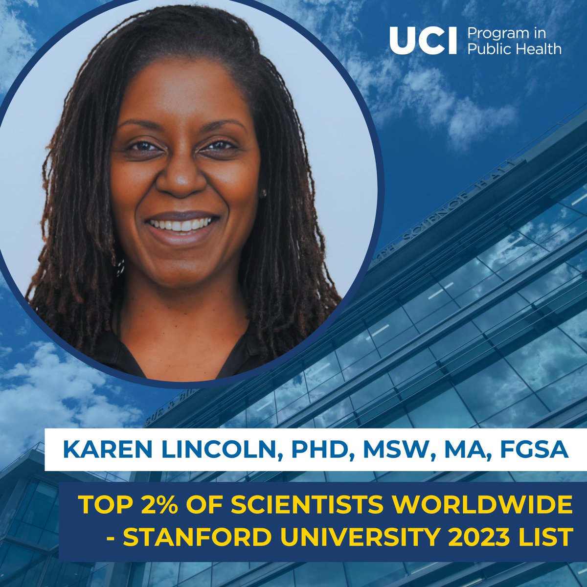 Congratulations to @KarenDLincoln for being named one of @Stanford's top 2% of scientists worldwide for the 2nd year! This recognition highlights her expertise & contributions, placing her among distinguished researchers globally. Learn more: ecebm.com/2023/10/04/sta…