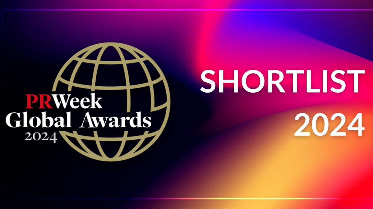 Golin is honored to receive SEVEN shortlists at this year’s @prweekus Global Awards, including Global Professional (Agency) for CEO Matt Neale, Best Agency Asia Pacific, and Global Agency of the Year! #GoAllIn ow.ly/w7uQ50R2piK