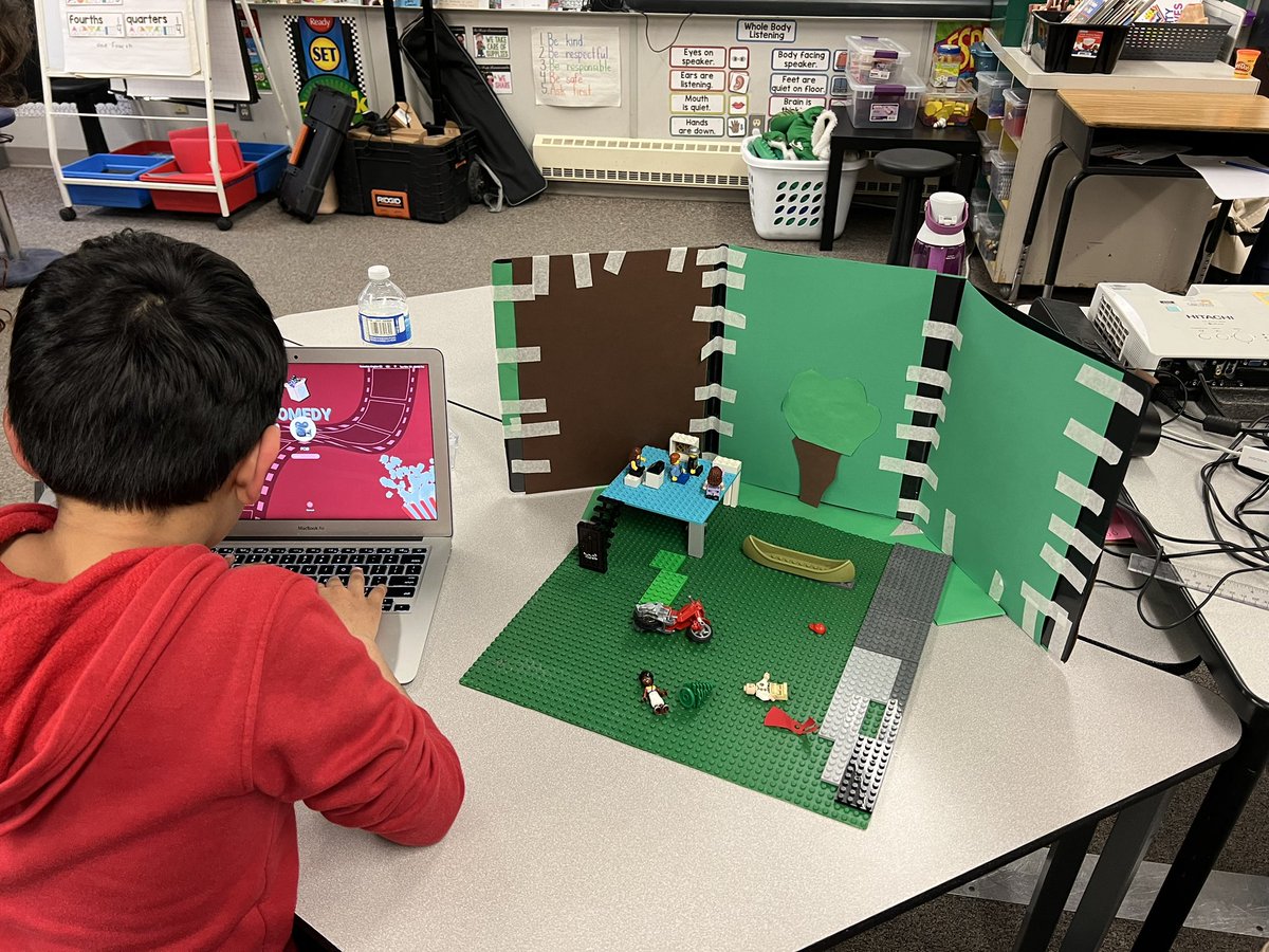 Newcomer students at @TDSB_Grenoble having a blast today creating Lego stop motion videos with @filmcampinabox! Loving the creativity! @welcome_tdsb @TDSB_CS @CitImmCanada