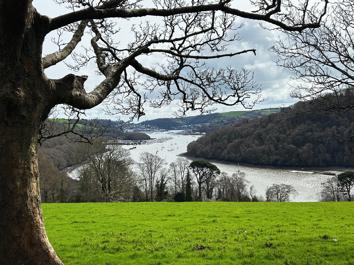 A view down the Dart from Greenway. Noss marina, Kingswear and Dartmouth in the distance #Devon