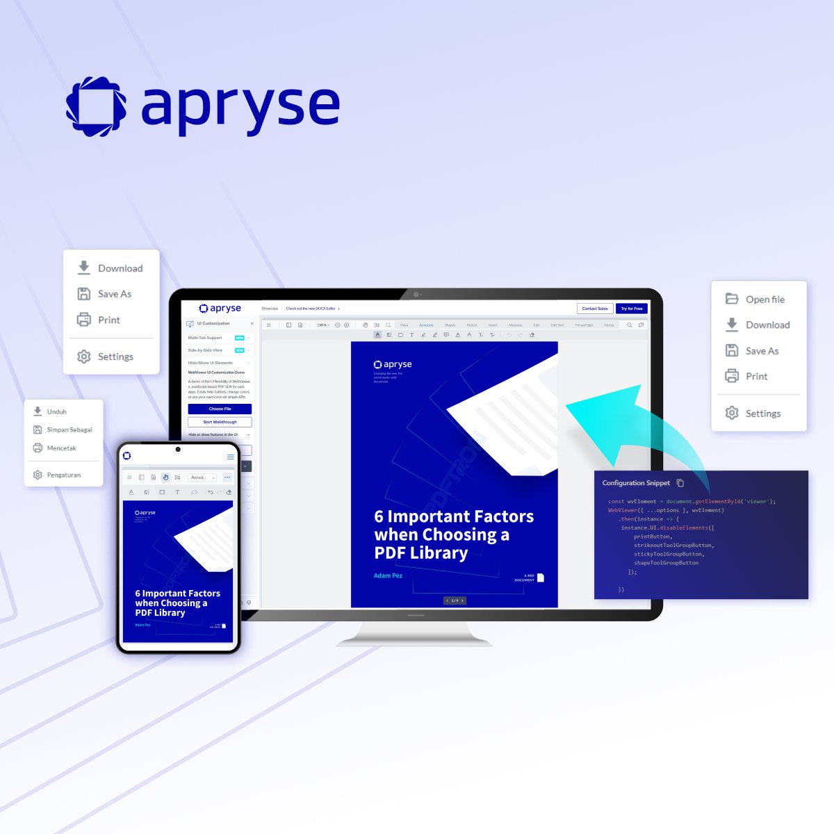 aprysesolutions's tweet image. #WebViewer 10.6 simplifies UI customization with its versatile features, empowering #developers to craft adaptable, user-centric applications. 

This release provides even more flexibility for a personalized and efficient experience that caters to you: brnw.ch/21wIfeX