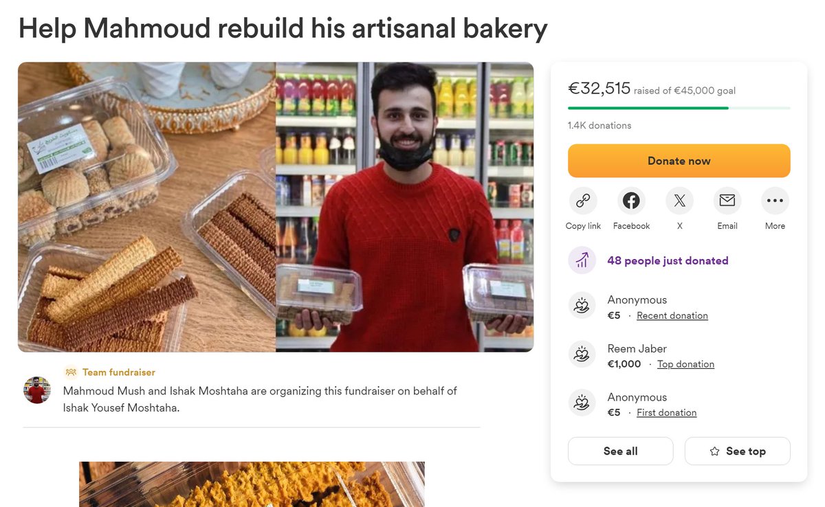 plazynoodles's tweet photo. PALESTINIAN MAN IN NEED!!

mahmoud is less than 500 away from 33K, this money is going towards his and his family's evacuation of gaza and eventually for him to rebuild his bakery that was destroyed by the occupation in a bombing

D0NATE/RT ‼️ 🇵🇸 https://t.co/rxxXzL3Ie8 https://t.co/PHIpzzXz10