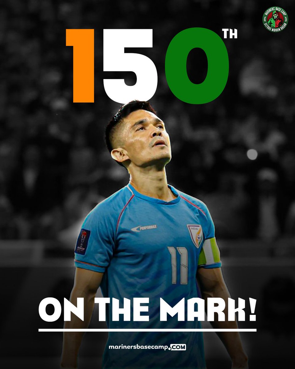 What a way to mark the 150th appearance in the history book!⚽✅🇮🇳

#IndianFootball #BackTheBlue #FIFAWorldCup #INDAFG #BlueTigers #AsianQualifiers #FIFAWorldCupQualifiers #FIFAWCQ #MarinersBaseCamp #UltrasMohunBagan #SunilChhetri