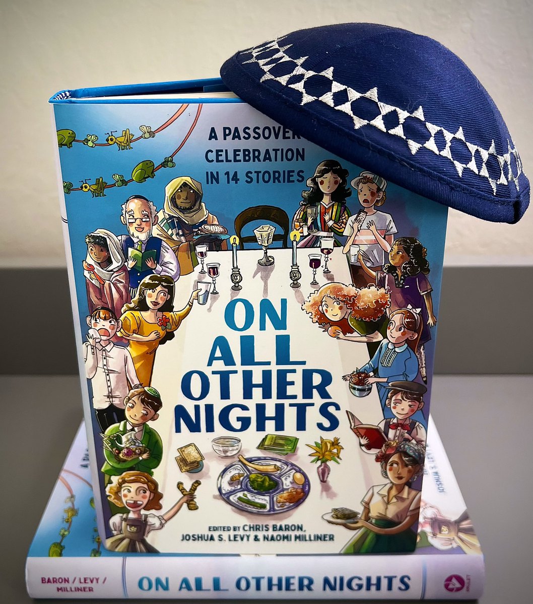 Happy release day to On All Other Nights, edited by @JoshuaSLevy, @baronchrisbaron & @naomimilliner + illustrated by @shochmonster, pubbed by @abramskids I’m honored to be a contributor to this special collection with so many wonderful authors 🥳