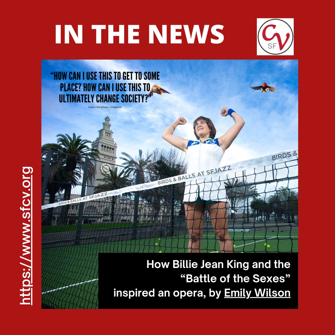 Opera Parallèle (@operaparallele) on Twitter photo Read about <a href="/Laura_Karpman/">Laura Karpman</a>'s inspiration Billie Jean King (<a href="/BillieJeanKing/">Billie Jean King</a>) and why she wrote the opera Balls in Classical Voice (@sfclassicalvoice) âtennis was the tool by which Billie Jean King effected massive social change ââ
â
Birds & Ballsâ
April 5-7 <a href="/SFJAZZ/">SFJAZZ</a>â Read about <a href="/Laura_Karpman/">Laura Karpman</a>'s inspiration Billie Jean King (<a href="/BillieJeanKing/">Billie Jean King</a>) and why she wrote the opera Balls in Classical Voice (@sfclassicalvoice) âtennis was the tool by which Billie Jean King effected massive social change ââ
â
Birds & Ballsâ
April 5-7 <a href="/SFJAZZ/">SFJAZZ</a>â