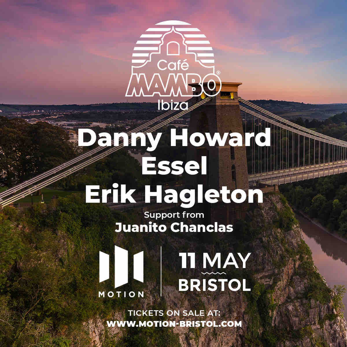 Cafe Mambo Ibiza (@mamboibiza) on Twitter photo JUST ANNOUNCED! CAFE MAMBO BRISTOL 🏝️ 
This summer, Café Mambo returns to Bristol for another sellout day party with Danny Howard, Essel, Erik Hagleton & Juanito Chanclas. 
Tickets are live — 🔗 skiddle.com/whats-on/Brist… JUST ANNOUNCED! CAFE MAMBO BRISTOL 🏝️ 
This summer, Café Mambo returns to Bristol for another sellout day party with Danny Howard, Essel, Erik Hagleton & Juanito Chanclas. 
Tickets are live — 🔗 skiddle.com/whats-on/Brist…