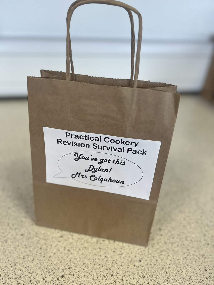 Revision survival packs issued to S4 Practical Cookery pupils <a href="/KirkintillochHS/">KHS</a> you’ve got this!