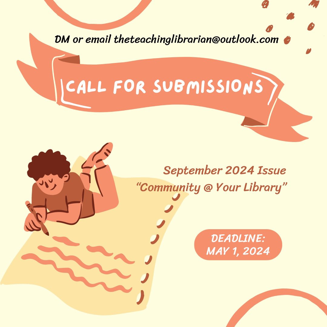 Interested in writing for us? We are currently seeking submissions for the September 2024 issue (Community @ Your Library). DM/email for details or check out our submission guidelines - accessola.com/media/the-teac… #SchoolLibraryJoy #ONSchoolLibraries #onted @oslacouncil