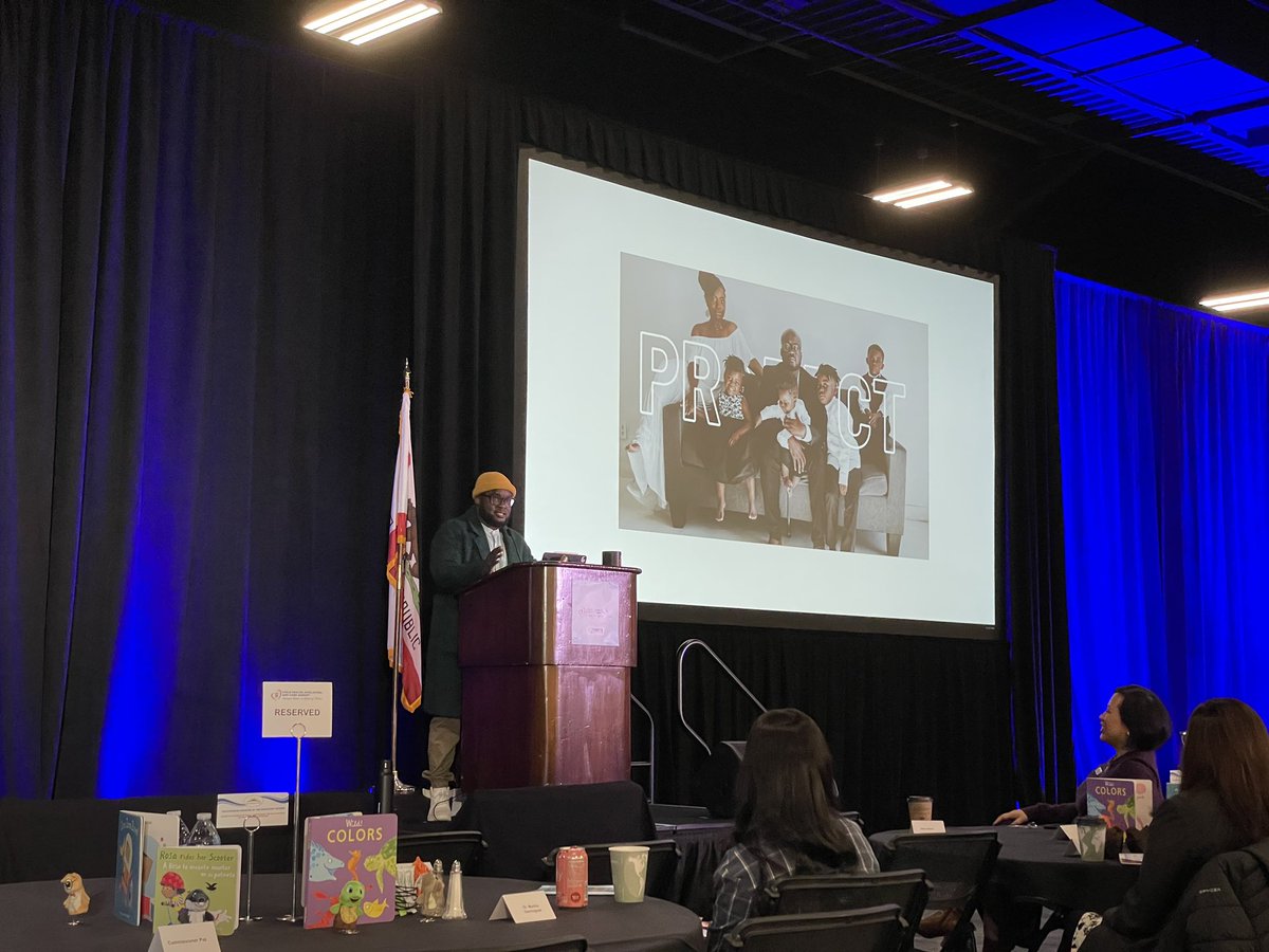 It was so great to hear @BeleafMel speak at the @First5CA Summit this morning. He shared some deeply personal stories and his values for fatherhood and taking care of yourself: Protect, Provide, Teach, Love. #BeleafInFatherhood #First5CASummit #25YearsFirst5