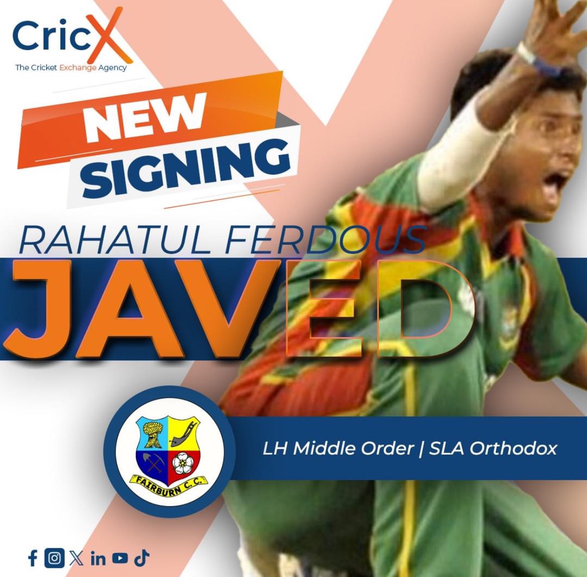 Fairburn CC (@fairburncc) on Twitter photo Big thanks to <a href="/cricketagency/">CricX - The Cricket Exchange Agency🏏🌎</a> for helping us secure the signing of Rahatul (and helping us through all the paperwork 😅) Big thanks to <a href="/cricketagency/">CricX - The Cricket Exchange Agency🏏🌎</a> for helping us secure the signing of Rahatul (and helping us through all the paperwork 😅)