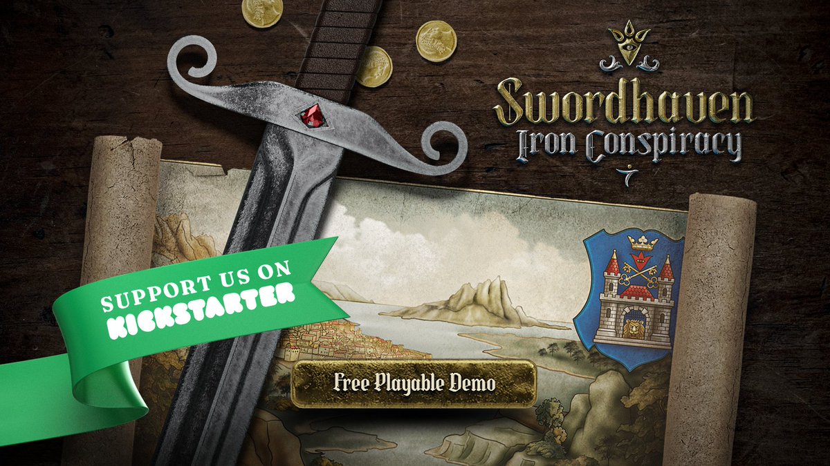 The Kickstarter campaign is LIVE! #swordhaven #ironconspiracy #Kickstarter #atomteam #new #crpg #gamedev #IndieGameDev