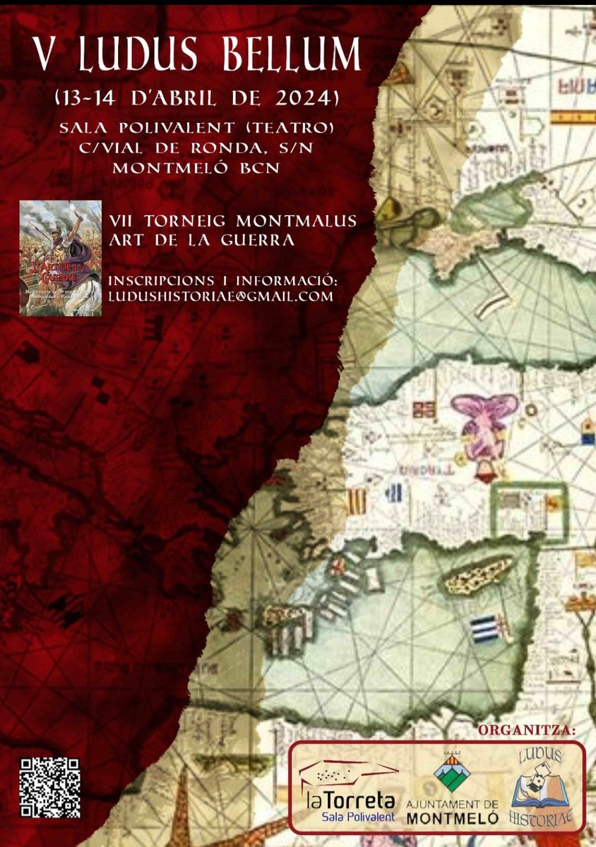 LudusHistoriae's tweet photo. Ya tenemos cartel para las V Ludus Bellum, el 13 y 14 de abril en la Sala Polivalent de Montmeló,  jornadas dedicadas a las guerras de la antigüedad con el VII Torneo Montmalus de Arte de la Guerra. https://t.co/j4Vm6hljIn
