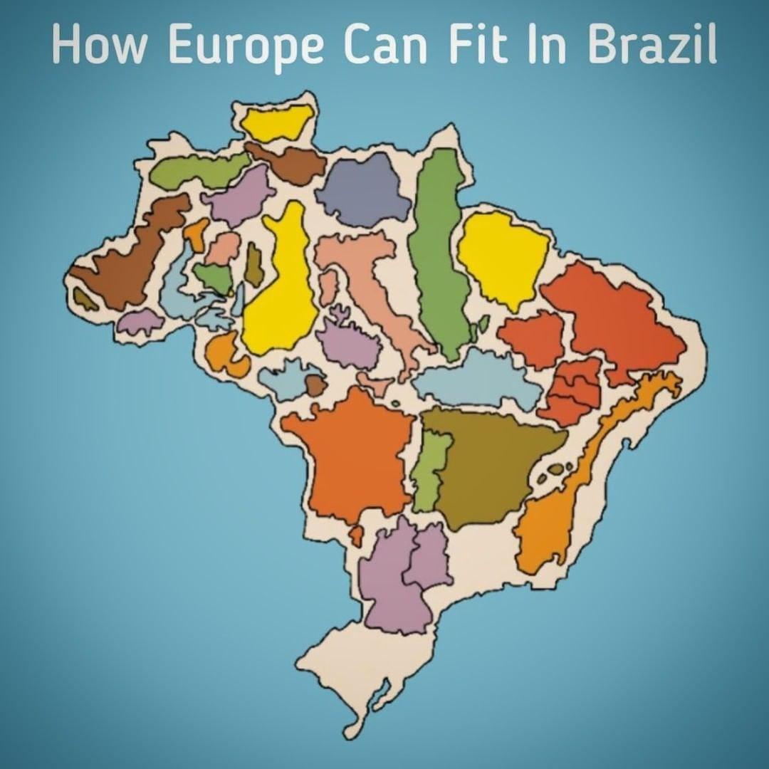 This is how Europe can fit in Brazil🇧🇷