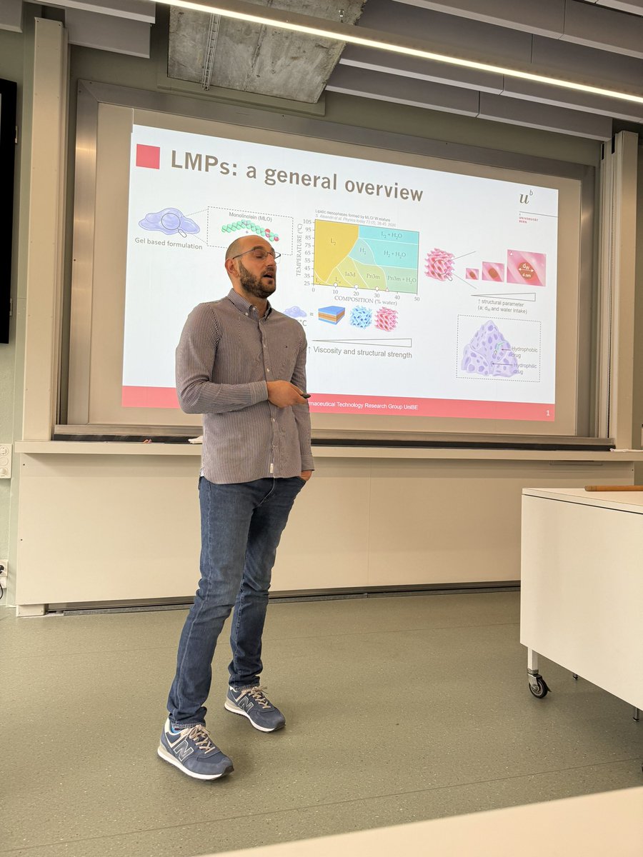 Luciani Lab (@luciani_lab) on Twitter photo Great <a href="/PharmaBern/">PharmaBern</a> talk on #lipidmesophases in #drugdelivery, Simone! #pharmatech <a href="/DCBPunibern/">DCBPunibern</a> Great <a href="/PharmaBern/">PharmaBern</a> talk on #lipidmesophases in #drugdelivery, Simone! #pharmatech <a href="/DCBPunibern/">DCBPunibern</a>