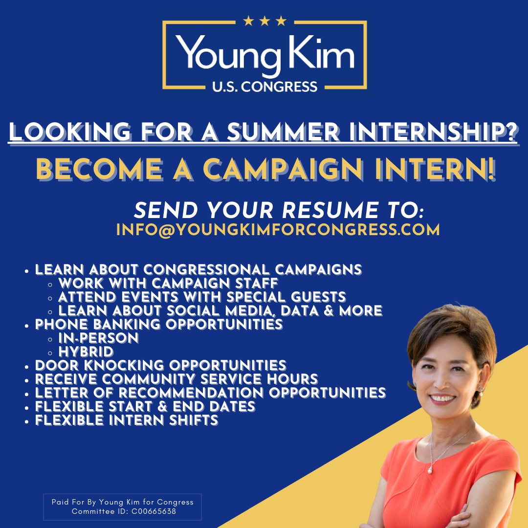 Are you a college or high school student in search of a summer internship? Apply to join #TeamYoung! We offer flexible start & end dates, and a vacation accommodating scheduling process! #CA40 🇺🇸