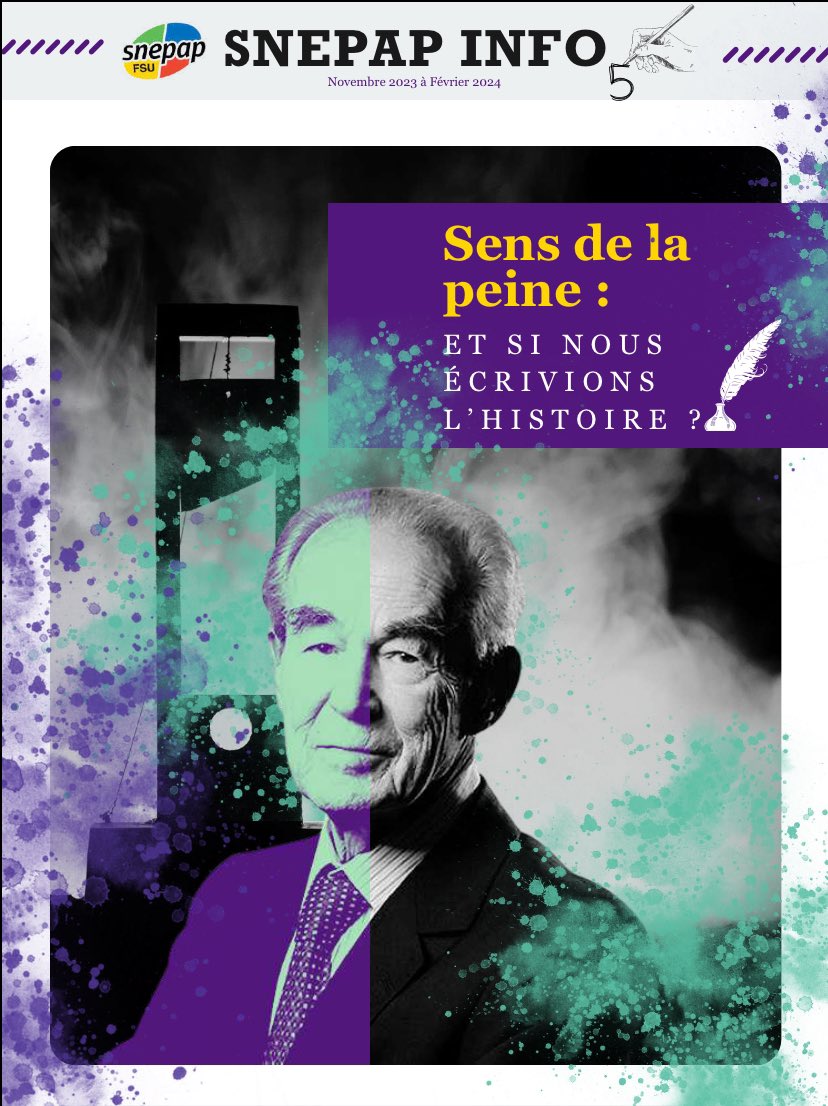 Sens de la peine : et si nous écrivions l’Histoire ? Le SNEPAP-INFO numéro 5 est sorti ! snepap-fsu.fr/snepap-info-n5…