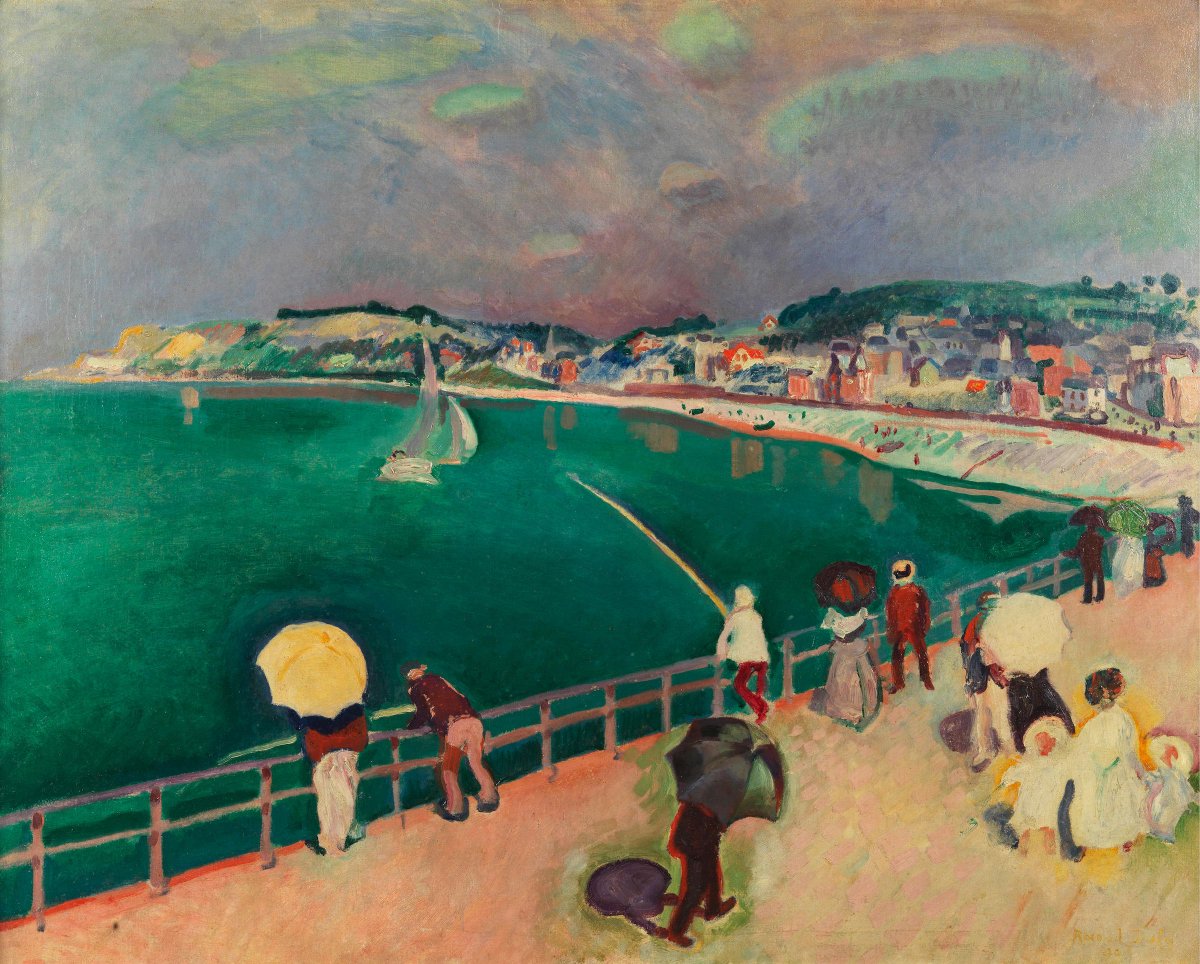 #DonneinArte @pasqualetotaro @alecoscino R. Dufy🇫🇷 ' La baie de St. Adresse '1906 Coll. Alain Delon Elle est retrouvée. Quoi ? L’Eternité. C’est la mer allée. Avec le soleil . È stata ritrovata! Cosa? L`Eternità. È il mare unito al sole. Rimbaud #art #painting #fauve