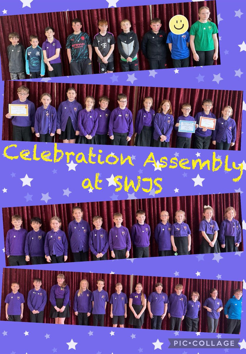 Celebration Assembly at SWJS. Well done everyone! 🌟🌟🌟🌟🌟