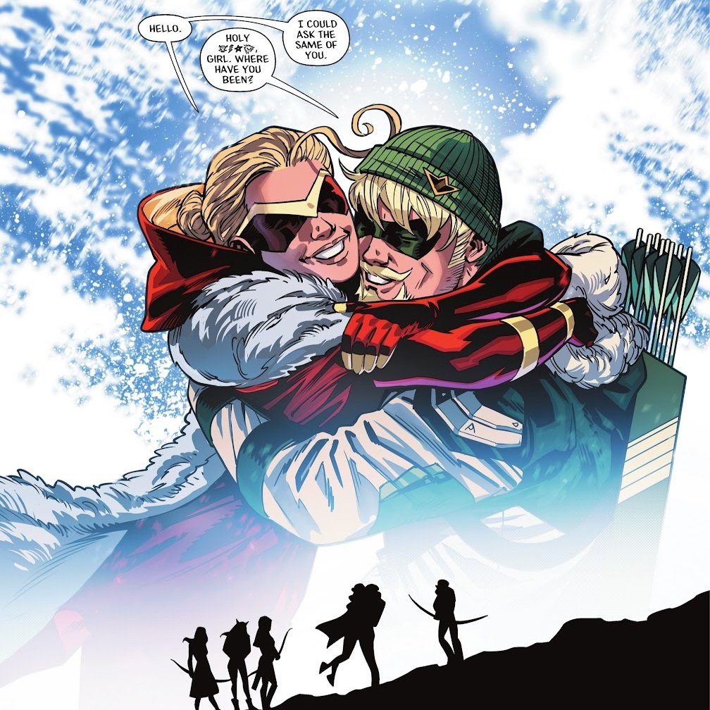 TheQuiver_'s tweet photo. This is easily my favourite issue of the new run so far. FINALLY we are getting the reunions we've been waiting for a year to happen. 

Now we just need Dinah and Lian here and the family will be whole again🙏

(Green Arrow #10) https://t.co/jQs8H6xD7k