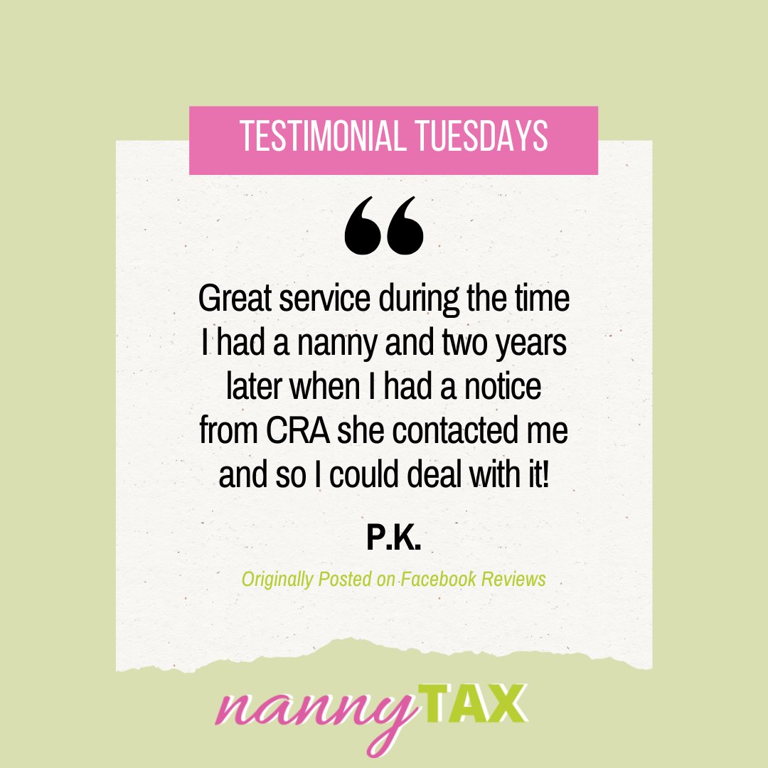 We can help take away the stress related to payroll for your nanny or caregiver and save you time. Contact us today. rfr.bz/ta0kusy #DomesticPayroll #Payroll #PayrollServices #Testimonials #Taxes