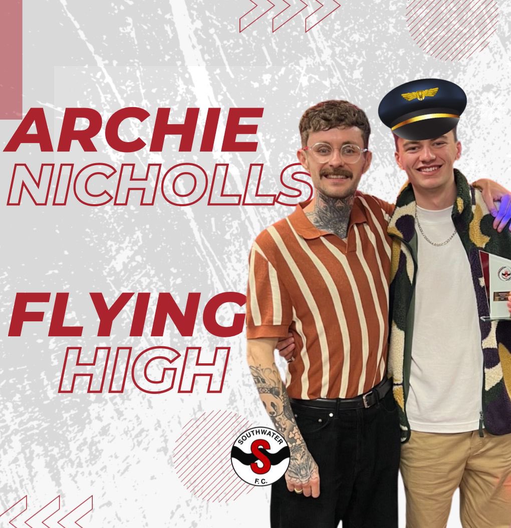 Southwater_FC's tweet image. 🖤❤️ CATCH FLIGHTS, NOT FEELINGS ❤️🖤

We’re proud of our very own Archie Nicholls for spreading his wings and heading to flight school ✈️

Wishing Archie the best of luck in his pilot career, and we look forward to our team private jet when he graduates 😉🫡

Go get them Arch!