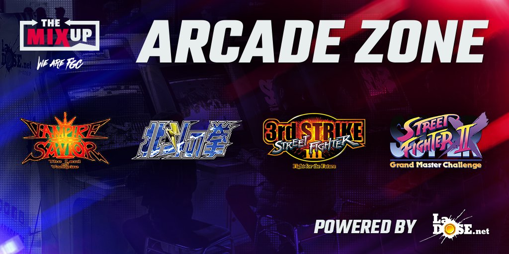 The MIXUP : REGISTRATIONS OPEN !!! (@themixuplyon) on Twitter photo Omae wa mou shindeiru!🤜
The MIXUP Arcade Zone is back.
The return of the great arcade classics and the addition of a new Hokuto No Ken tournament, probably for the first time in Europe in this kind of event.
All masterfully directed by <a href="/LaDoseNet/">LaDOSE.net 👥</a>.
#WeAreFGC Omae wa mou shindeiru!🤜
The MIXUP Arcade Zone is back.
The return of the great arcade classics and the addition of a new Hokuto No Ken tournament, probably for the first time in Europe in this kind of event.
All masterfully directed by <a href="/LaDoseNet/">LaDOSE.net 👥</a>.
#WeAreFGC