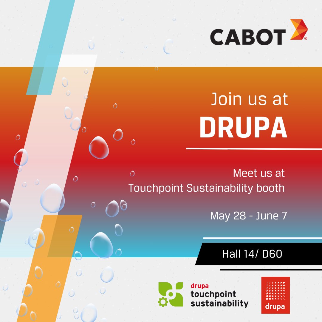 We are excited to be part of @Drupa in Düsseldorf, Germany. Join us at the Touchpoint Sustainability booth in hall 14 from May 28 to June 7, where we'll showcase our water-based inkjet dispersions technology. Together with @VDMAonline, we're committed to advancing sustainability.