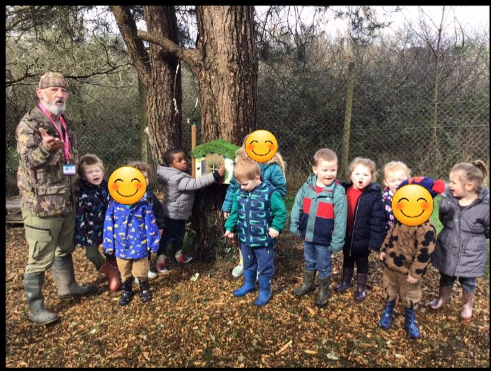 Today the nursery children had a very special gift made for them, which is now in our outdoor learning area for all to enjoy. Thank you John for the lovely new fairy door.