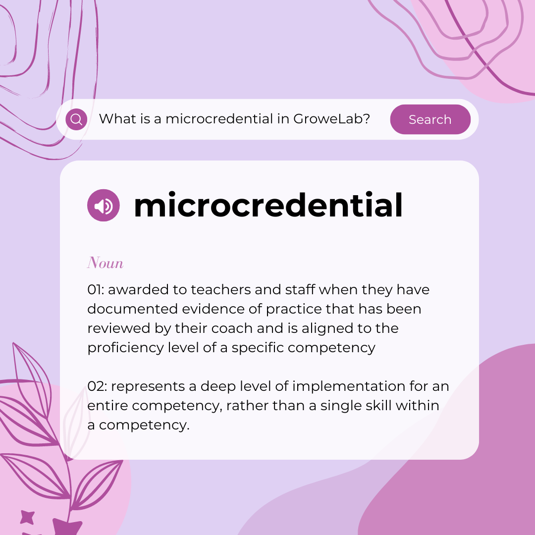 With GroweLab, you can reward your educators' commitment to their learning and growth with microcredentials! Learn more here: bit.ly/3vrh3nw

#edtech #edchat #suptchat #k12chat #teachercoaching