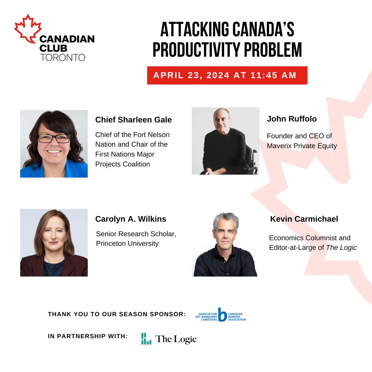 NEW EVENT: Canada's productivity rate has declined almost every quarter for more than two years. Join us on April 23 when our distinguished panel will engage this challenging and imperative topic by focusing on the issues that matter. Purchase: bit.ly/3VyrT5A