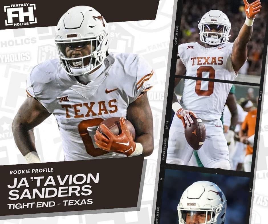 FantasyHolics1's tweet photo. Everyone knows Brock Bowers is likely TE1 in this year’s draft class. Who’s TE2 then?
Probably this Longhorn stud: Ja’Tavion “JT” Sanders.
Check out #Burdman ‘s draft profile here: https://t.co/NOyTrQwW1O https://t.co/cDgd517Aui