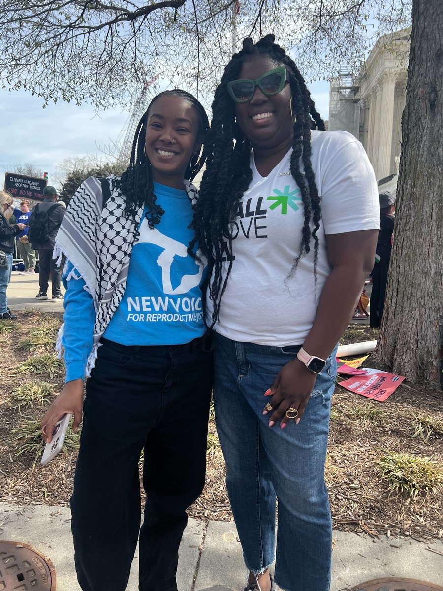 Friends who rally together stay together. Forever grateful to be in the #AbortionJustice fight with @COLORLatina and @newvoicesrj.