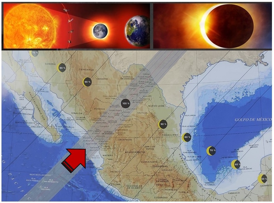 🔴 #ComunicadoSICT La #SICT, a través de la Agencia Espacial Mexicana @AEM_mx, informa que continúa la colaboración con la @NASA para la observación del eclipse total de Sol el próximo 8 de abril y reitera el llamado a la población para que no mire directamente al Sol durante el…