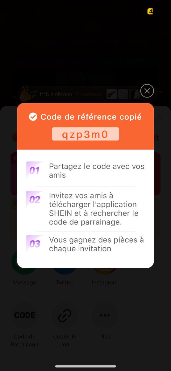 alyson_braquart's tweet image. Pouvez vous me soutenir sur SHEIN ? Je rend bien sur ☺️
Recevez votre cadeau gratuit !

#sheincode #sheindiscountcode #SHEINfreegifts #shein
