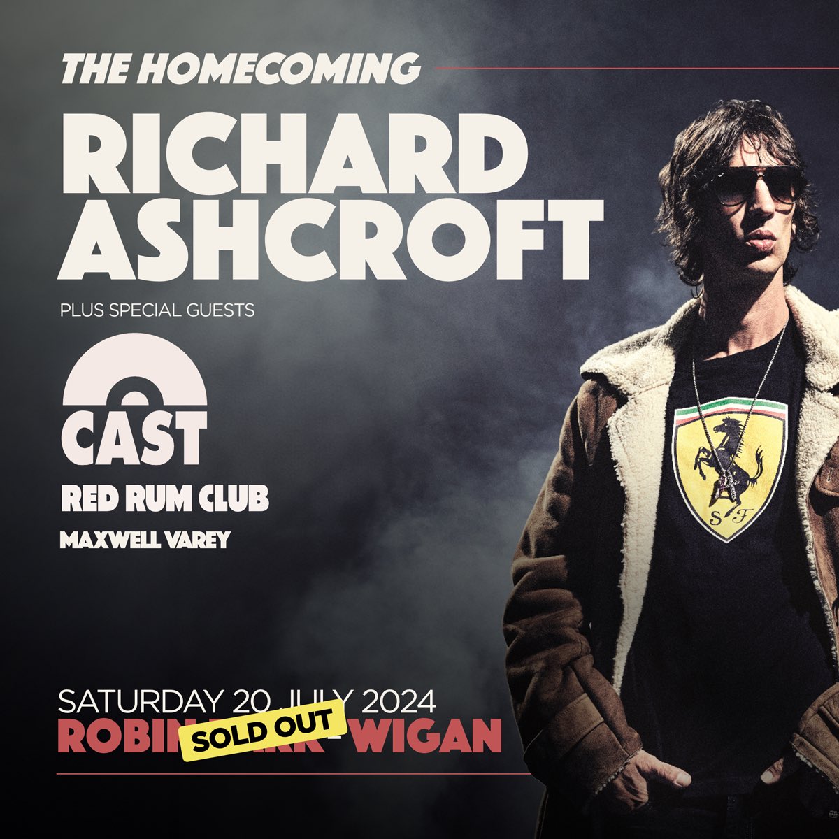 We’re really excited to announced that we’re supporting @richardashcroft at his homecoming show this summer ☀️ Get all the details here 👉 tix.to/RARobinParkSat